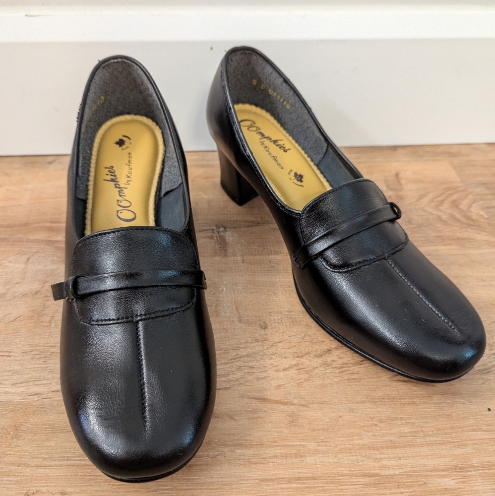 Vintage Oomphies By Kaufman Leather Heels - Picture 5 of 12